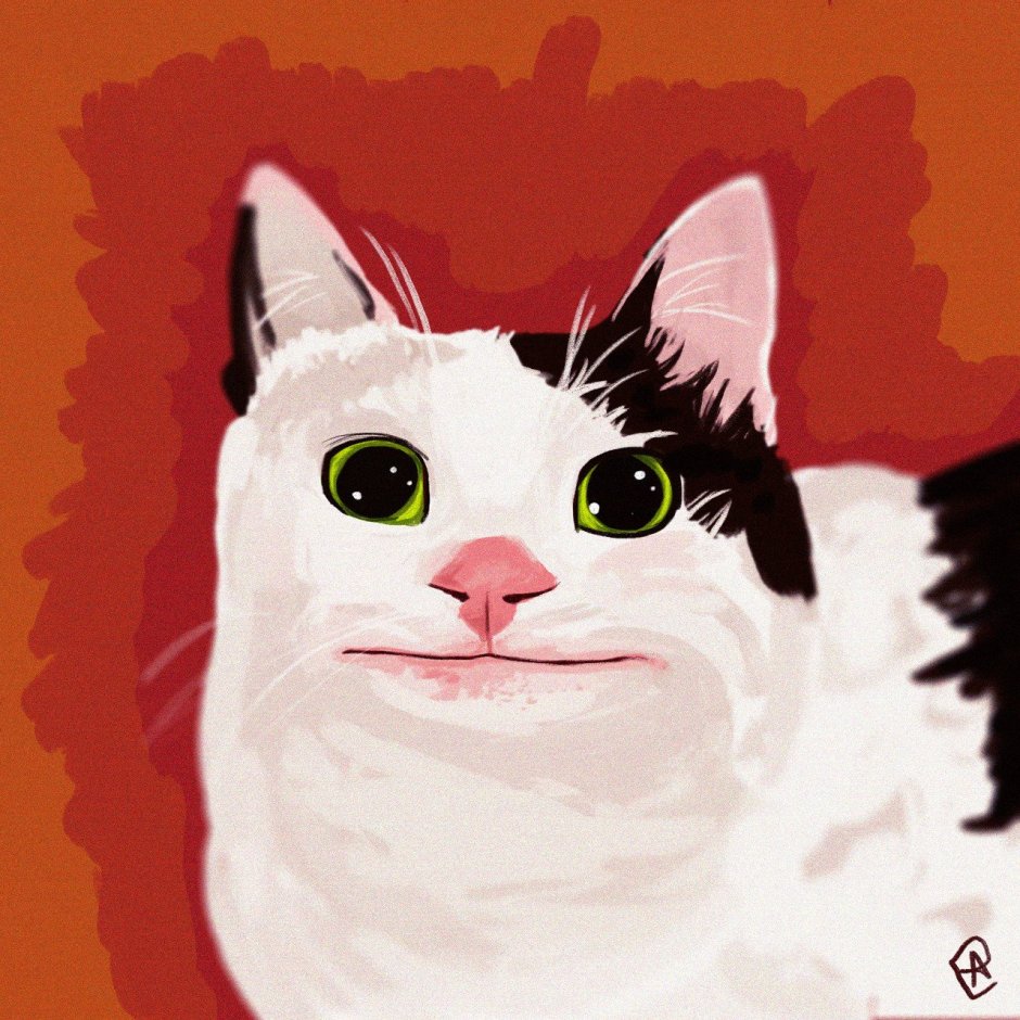 Мемы коты арты