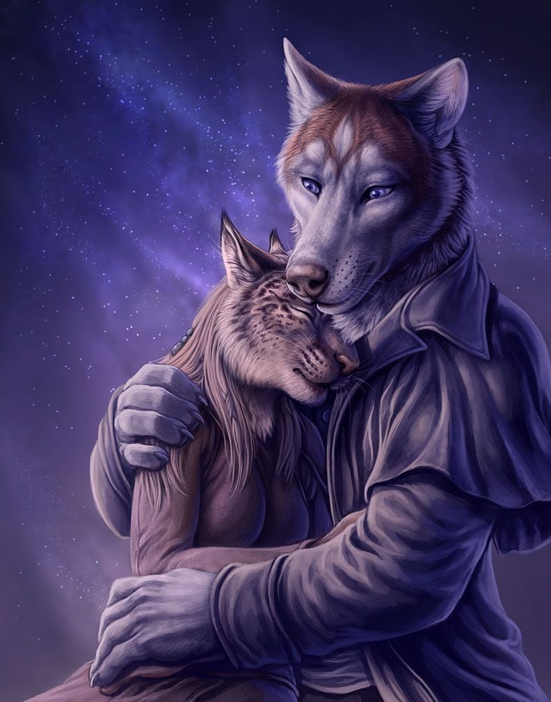 Рысь и волк