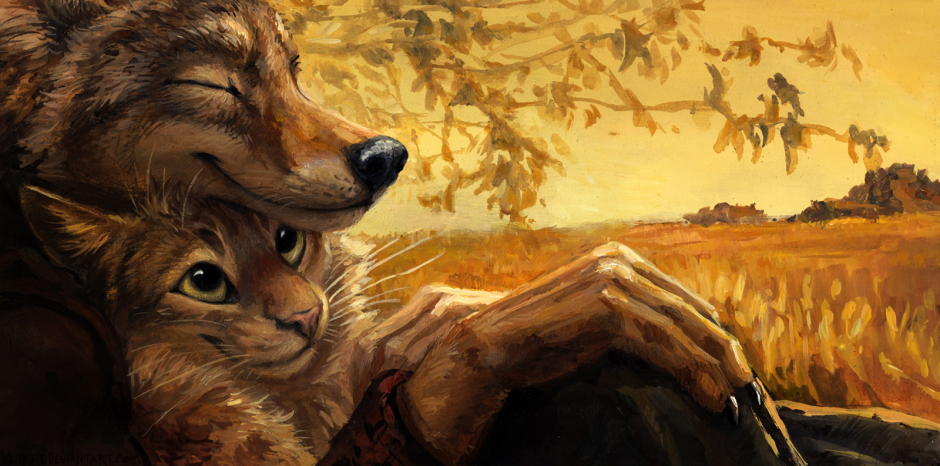 Рысь и волк