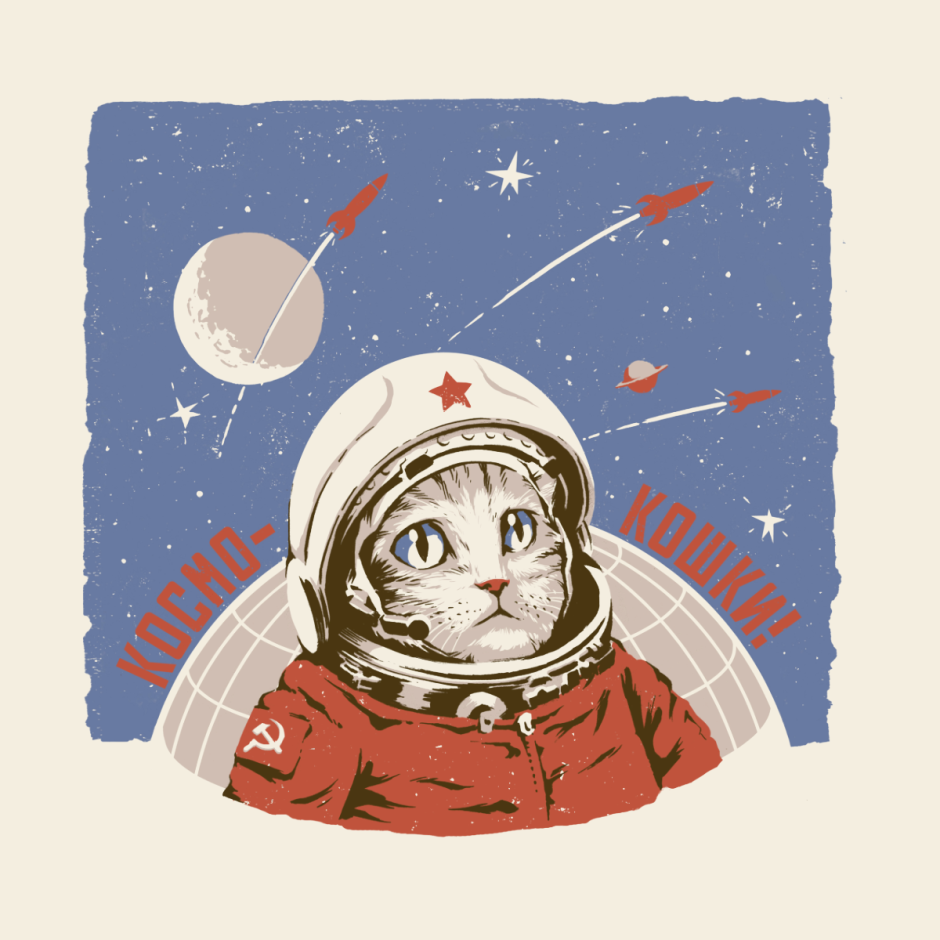 Советская кошка-космонавт