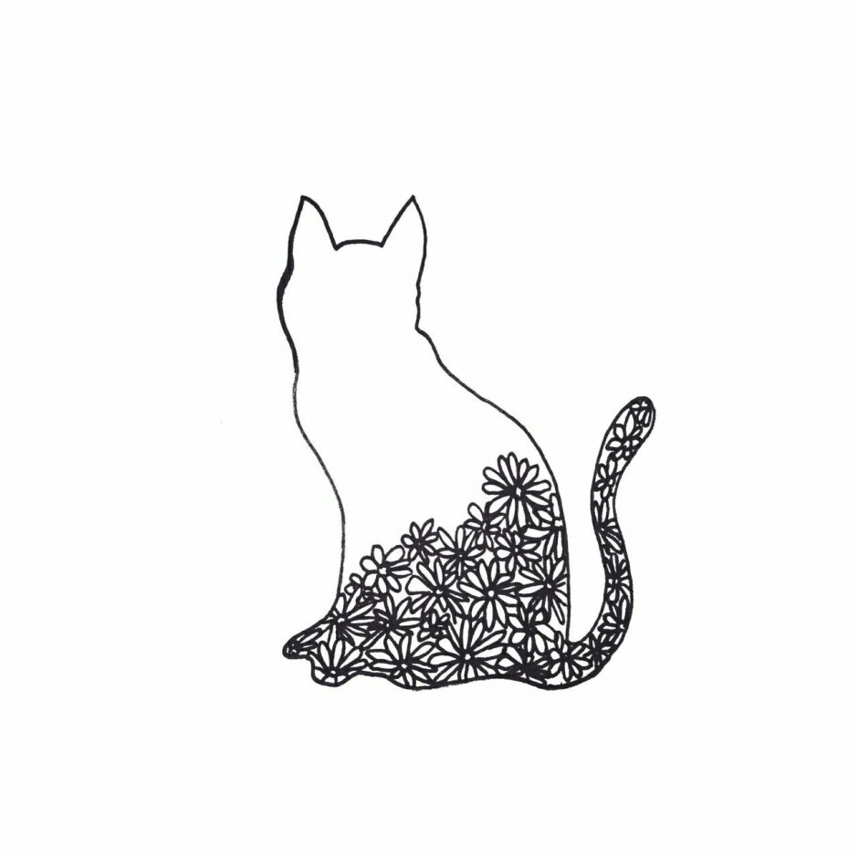 Черный кот иллюстрация