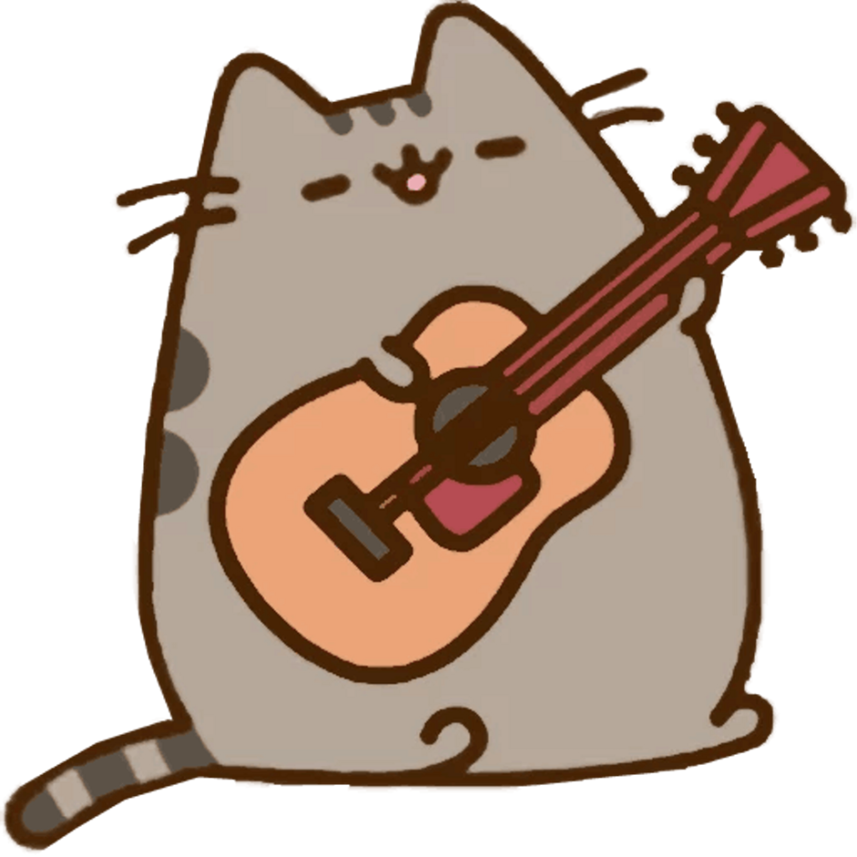 Кот с гитарой