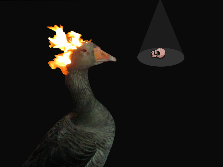 Гусь убегает