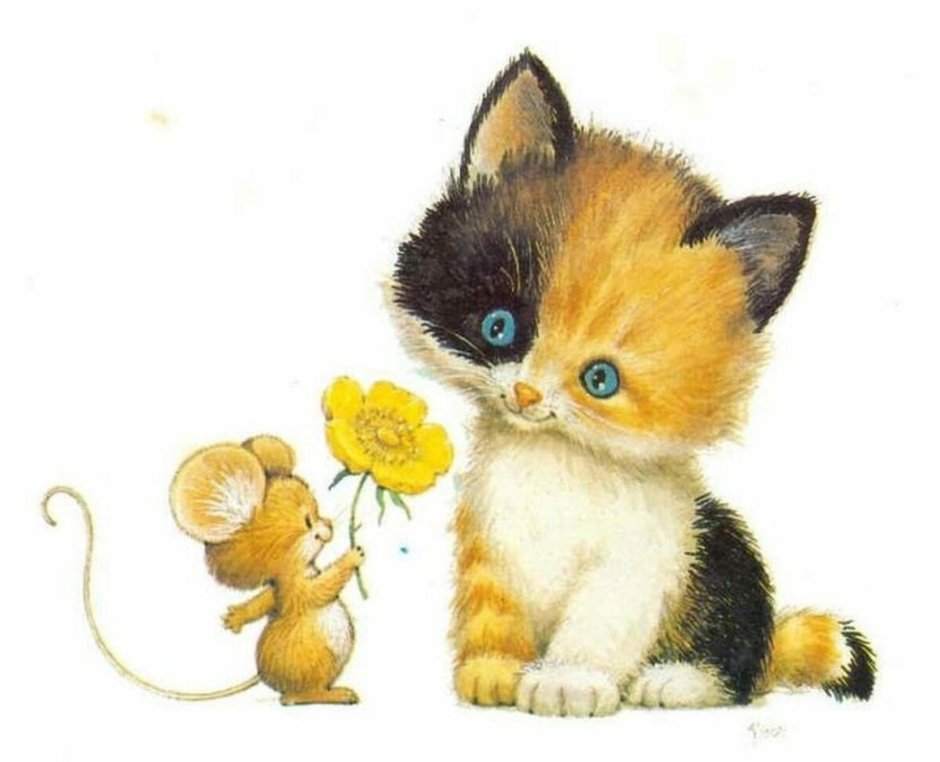 Котенок картинка рисунок