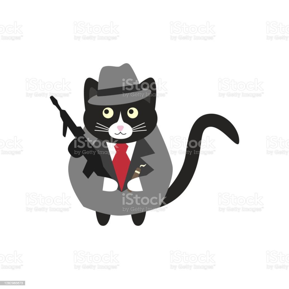 Шляпа мафиози кот