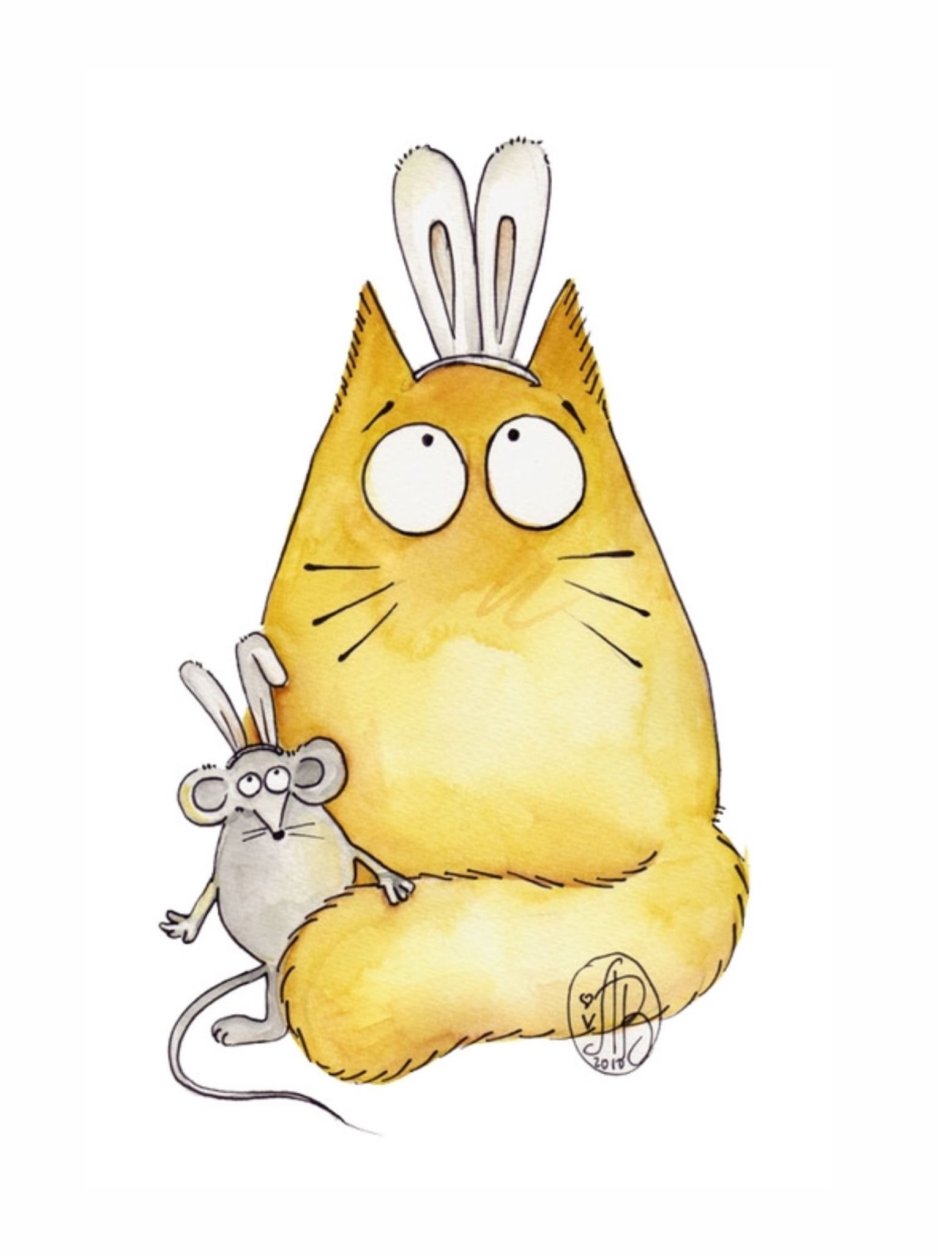 Мария Ван Брюгген коты рисунки