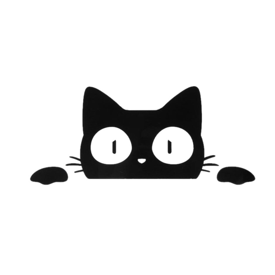 Наклейка кот выглядывает