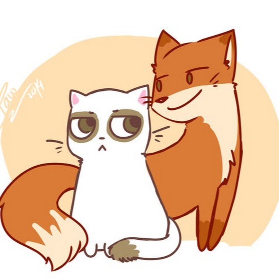 Лис и кошка