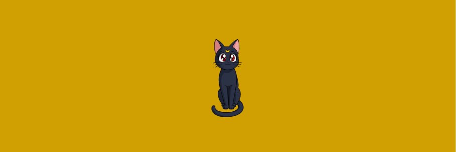 Кот на желтом фоне