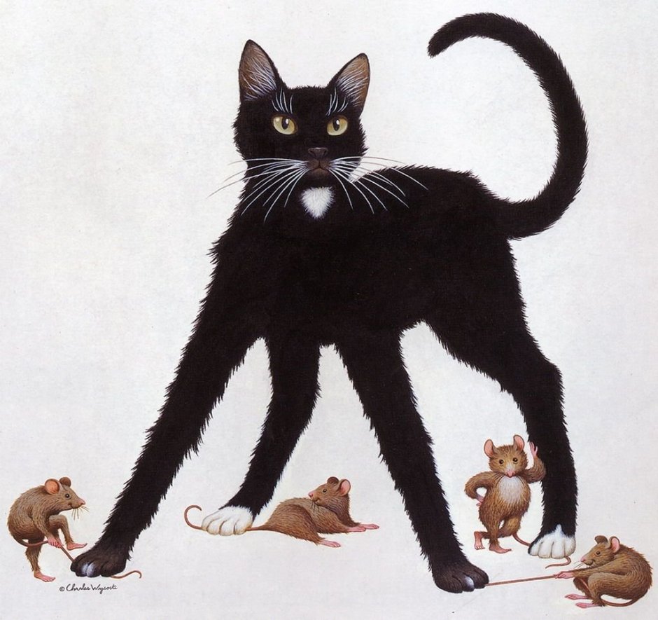 Кошка с добычей