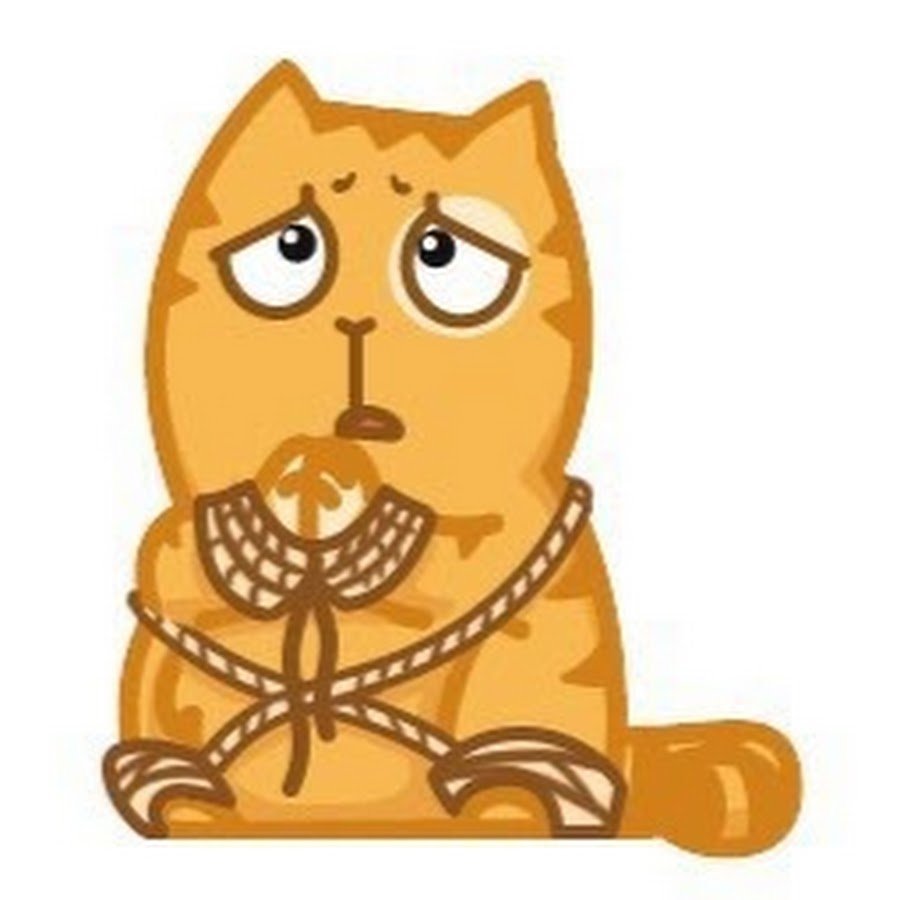 Кот персик Стикеры