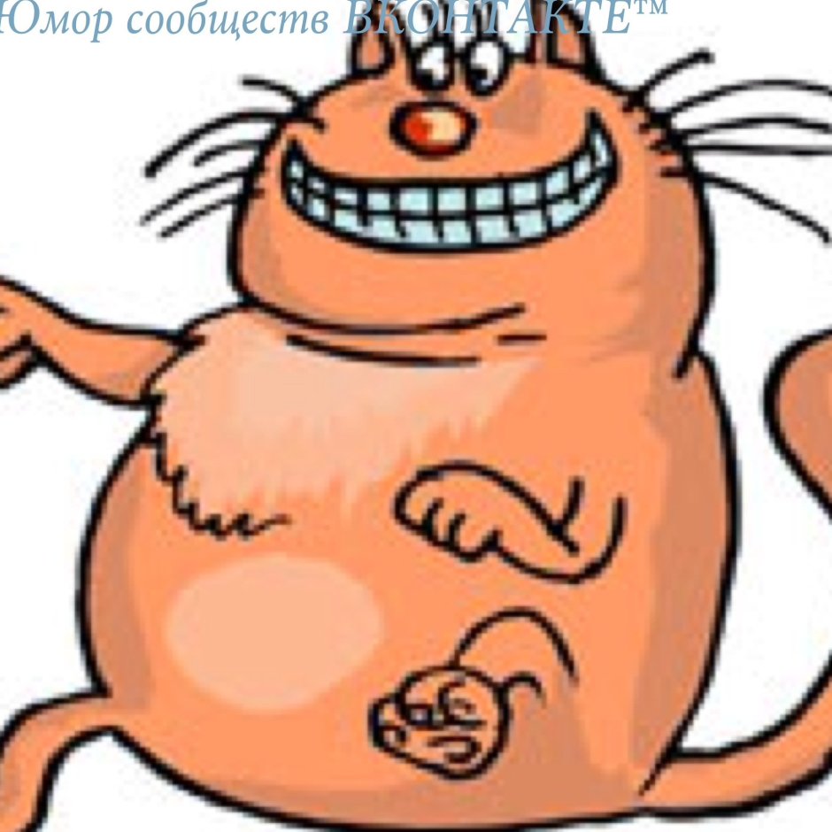 Толстый кот мультяшный