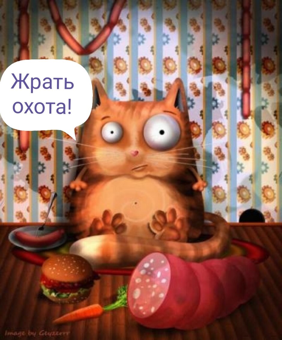 Обожравшийся кот