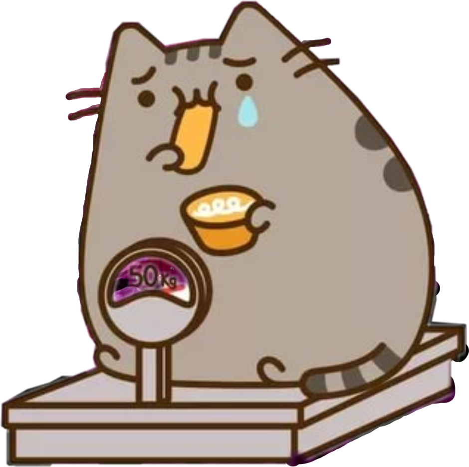 Толстый кот стикер
