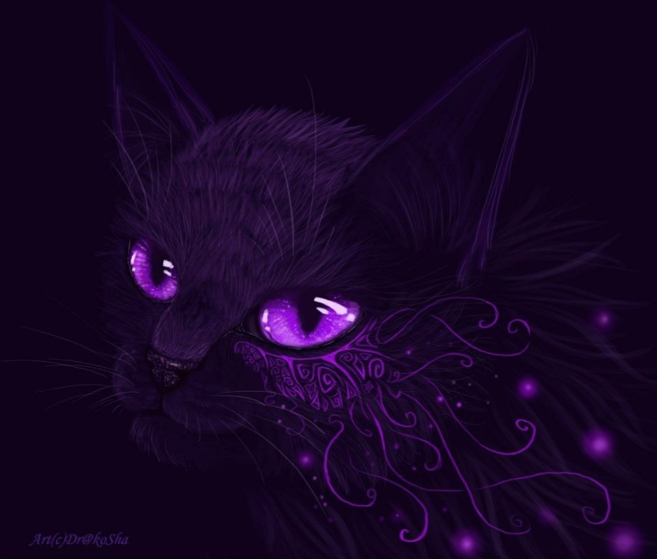 Коты Воители фиолетовый кот