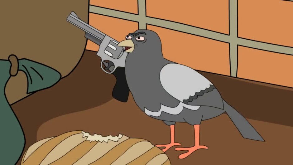 Человек в костюме птицы