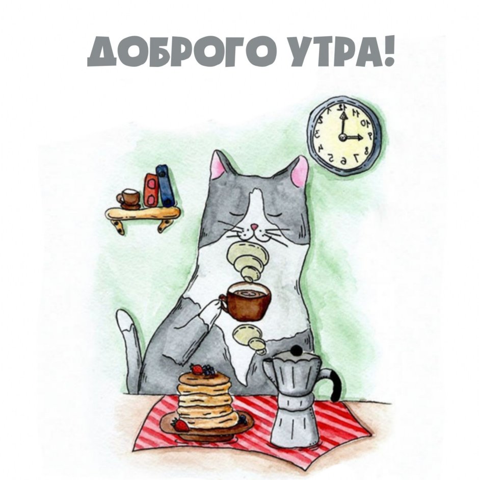 Котик с чаем