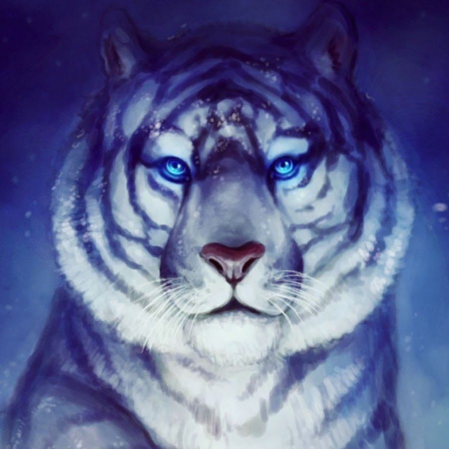 Неон синий Лев