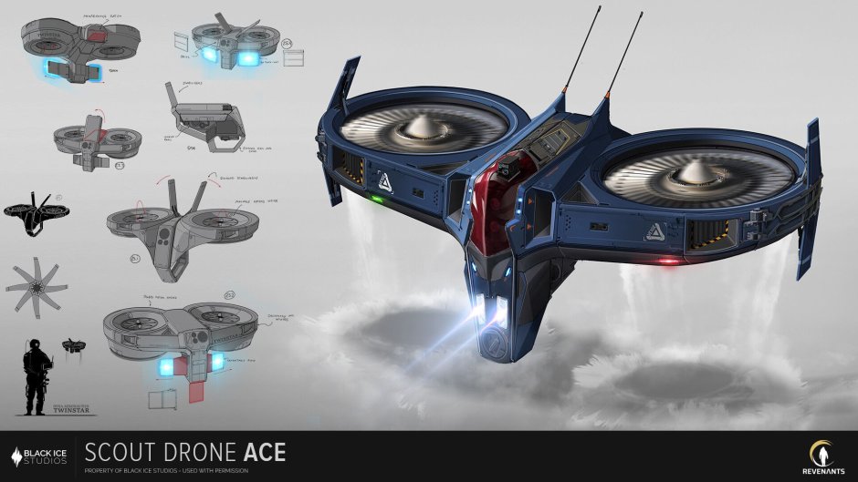 Sci-Fi Scout Drone Art