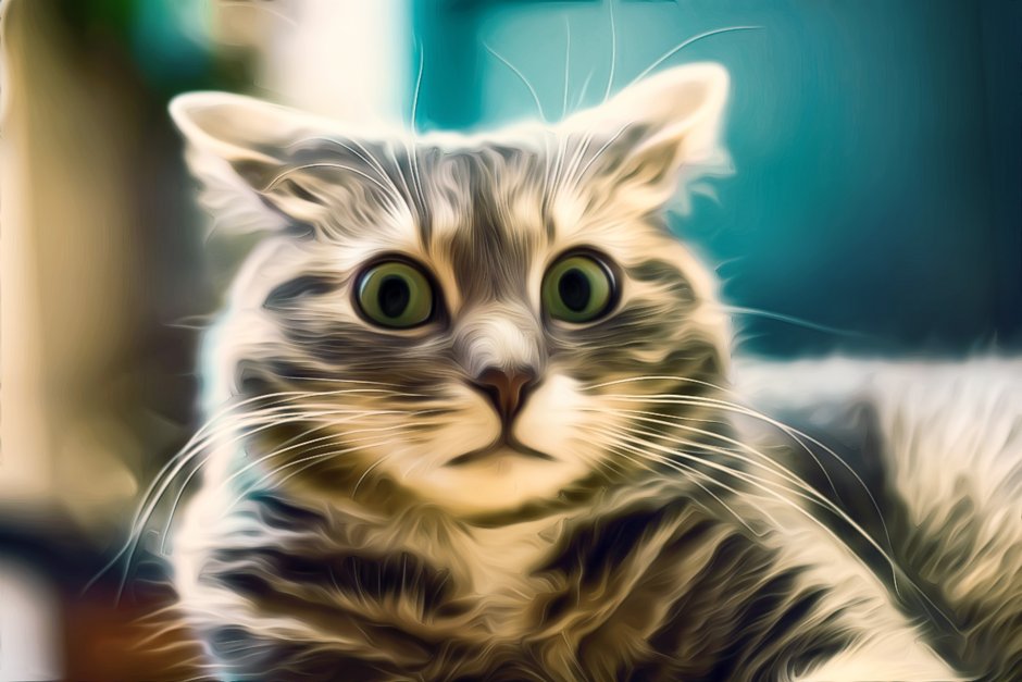 Испуганный котенок