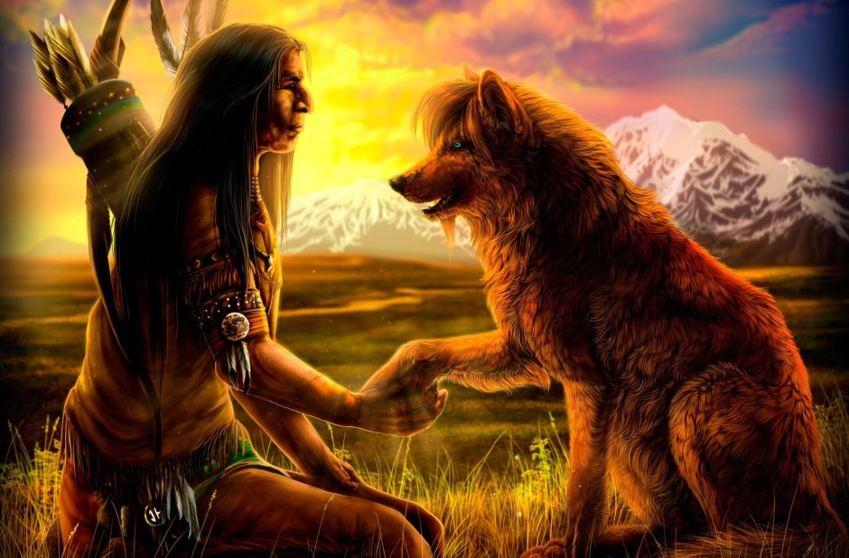 Индейцы Северной Америки приручение волка