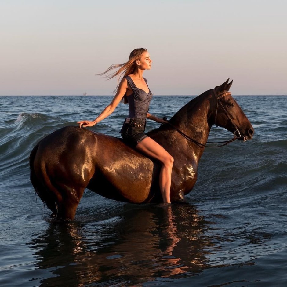 Фотосессия с лошадью в воде