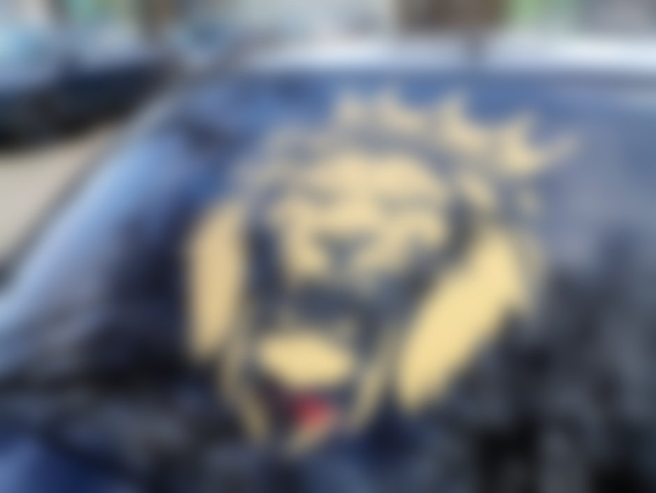 Наклейка на авто ВАЗ 2114 Лев сзади на стекло