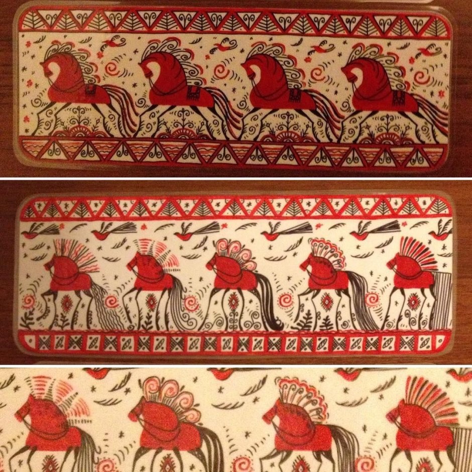 Мезенская роспись рыбы