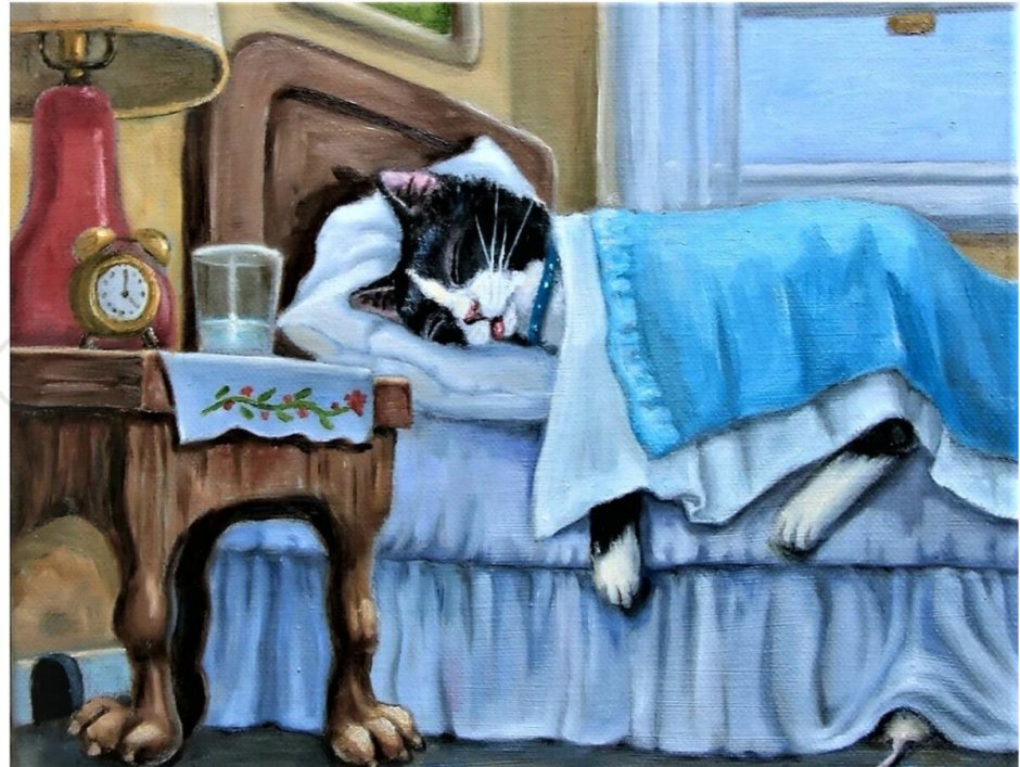 Толстый котя на диване