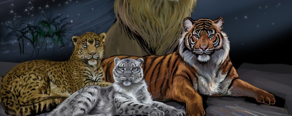 Лев с раскрытой пастью