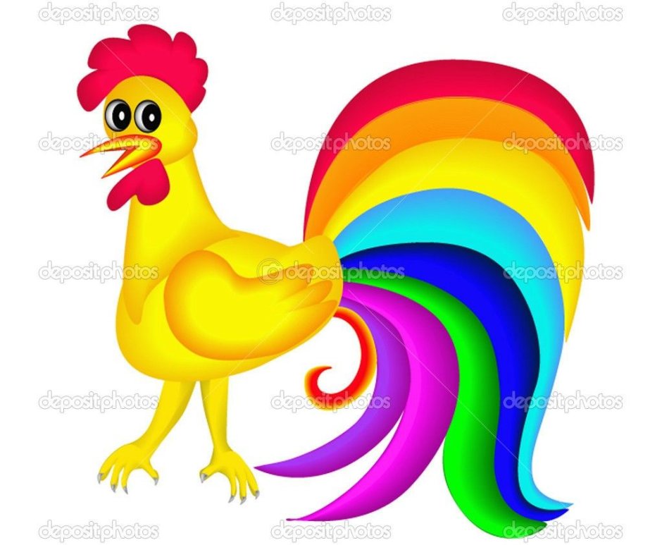 Петушок с радужным хвостом
