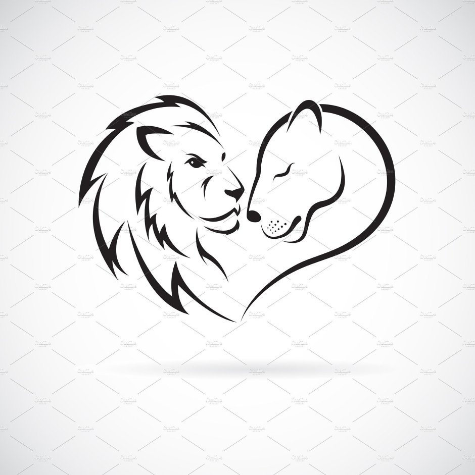 Картина Лев с ягненком