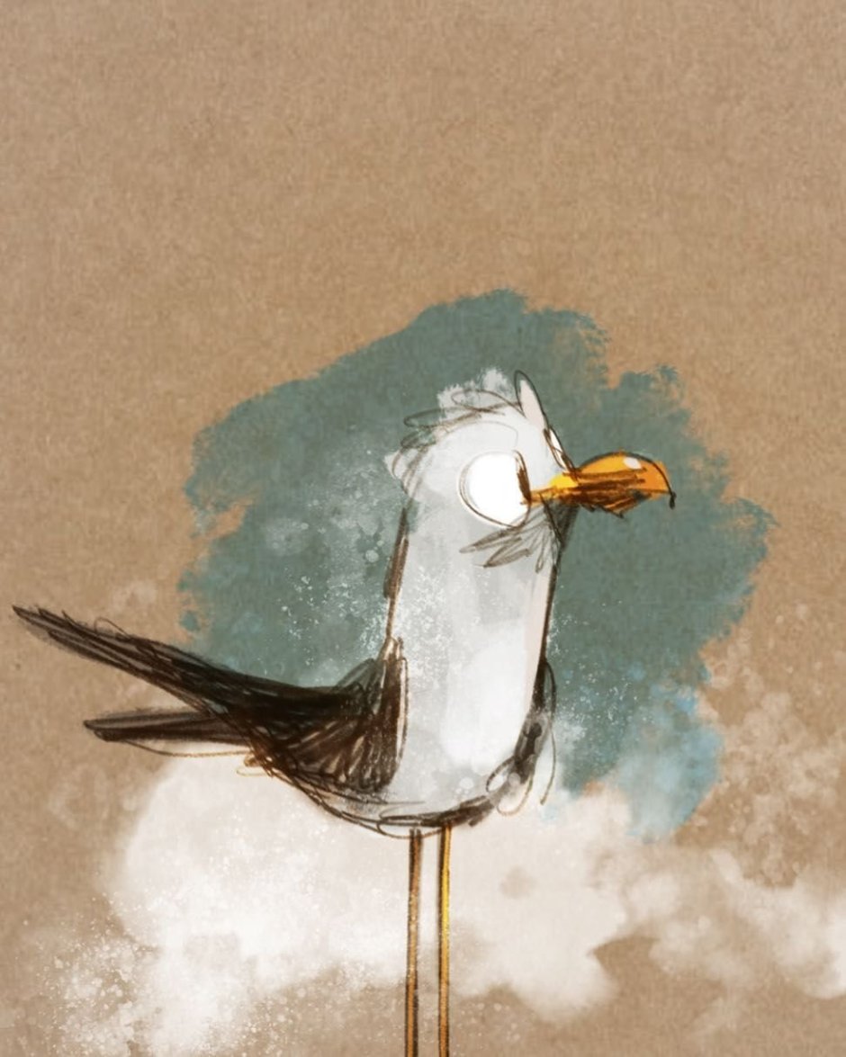 Чайки иллюстрация