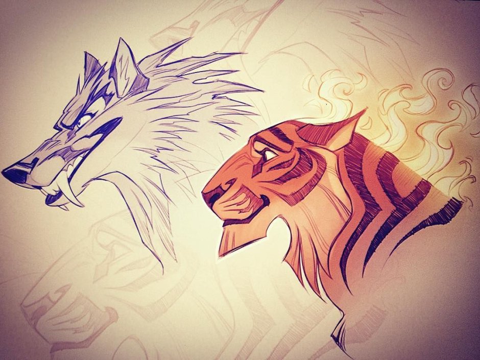 Арты животных для срисовки