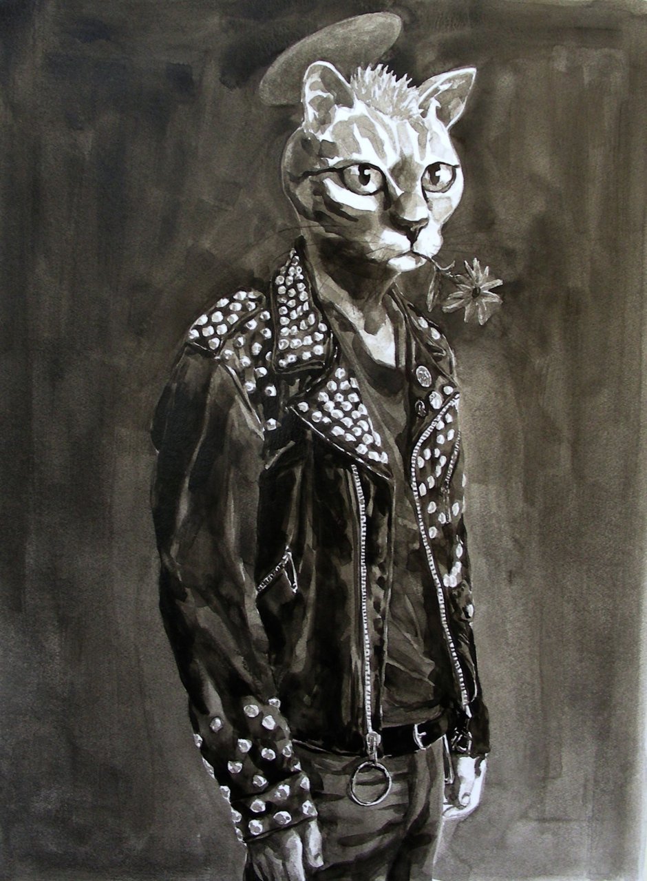 Кот рокер