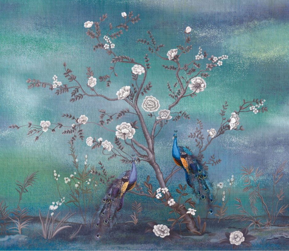 Обои Райские птицы в интерьере