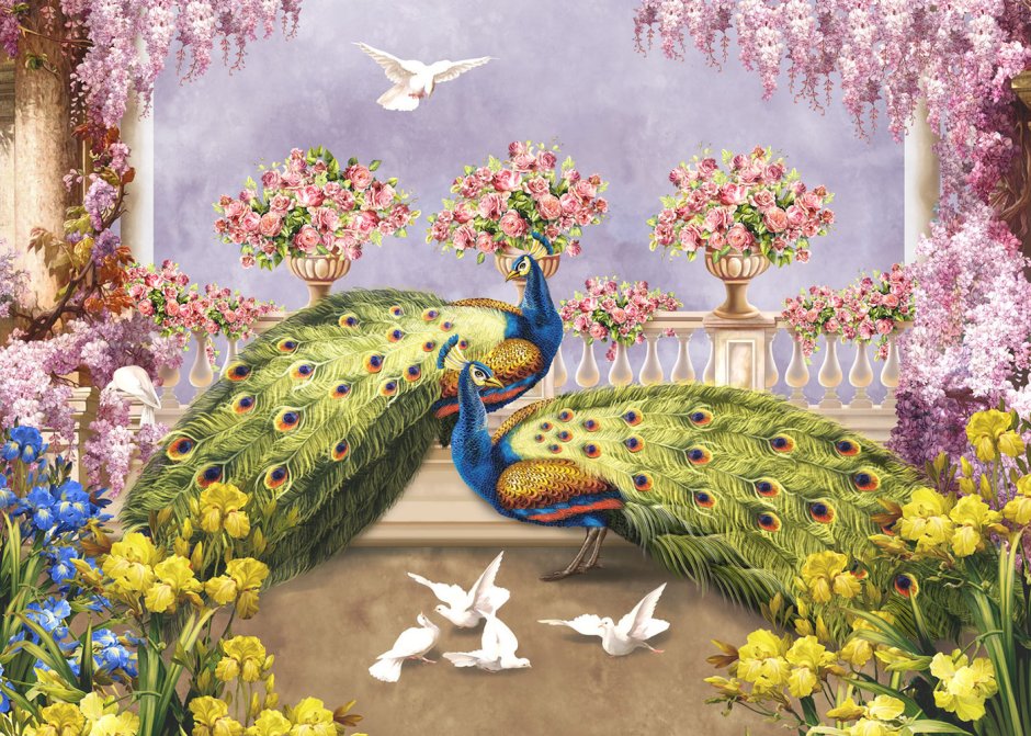 Ян Фейт. "Пейзаж с павлином".
