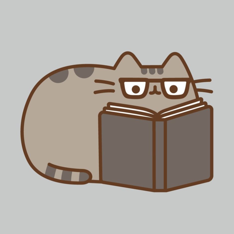 Серый кот стикер