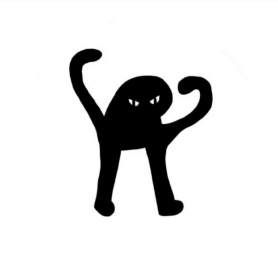 Смешной кот черно белый