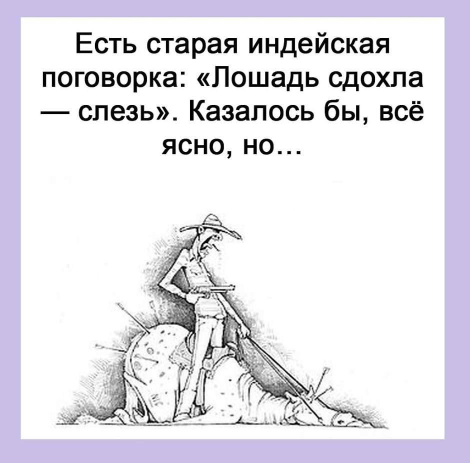 Поговорка про дохлую лошадь