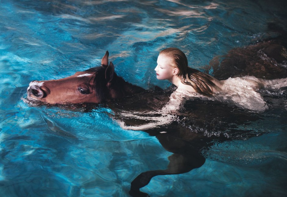 Фотосессия с лошадью в воде