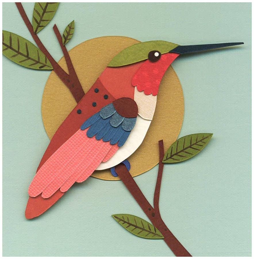 Объемная аппликация птицы