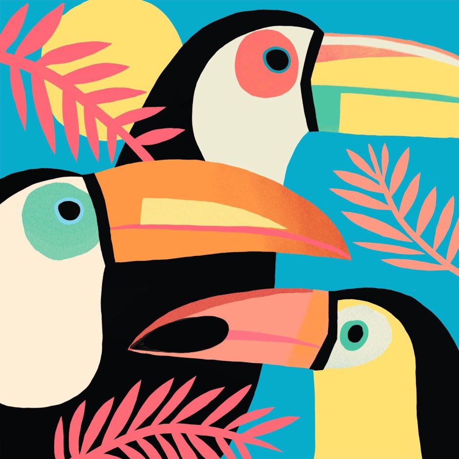 Тукан поп арт