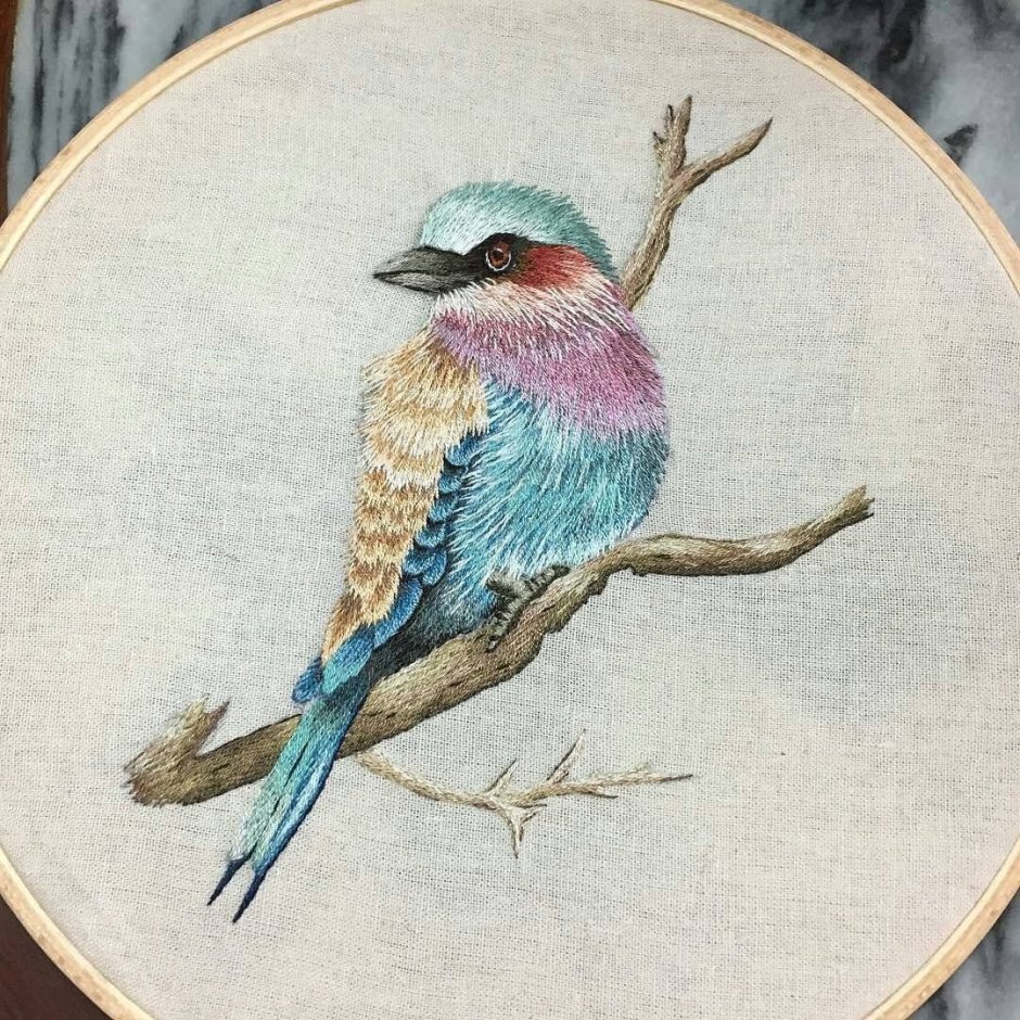 Птицы для вышивания гладью