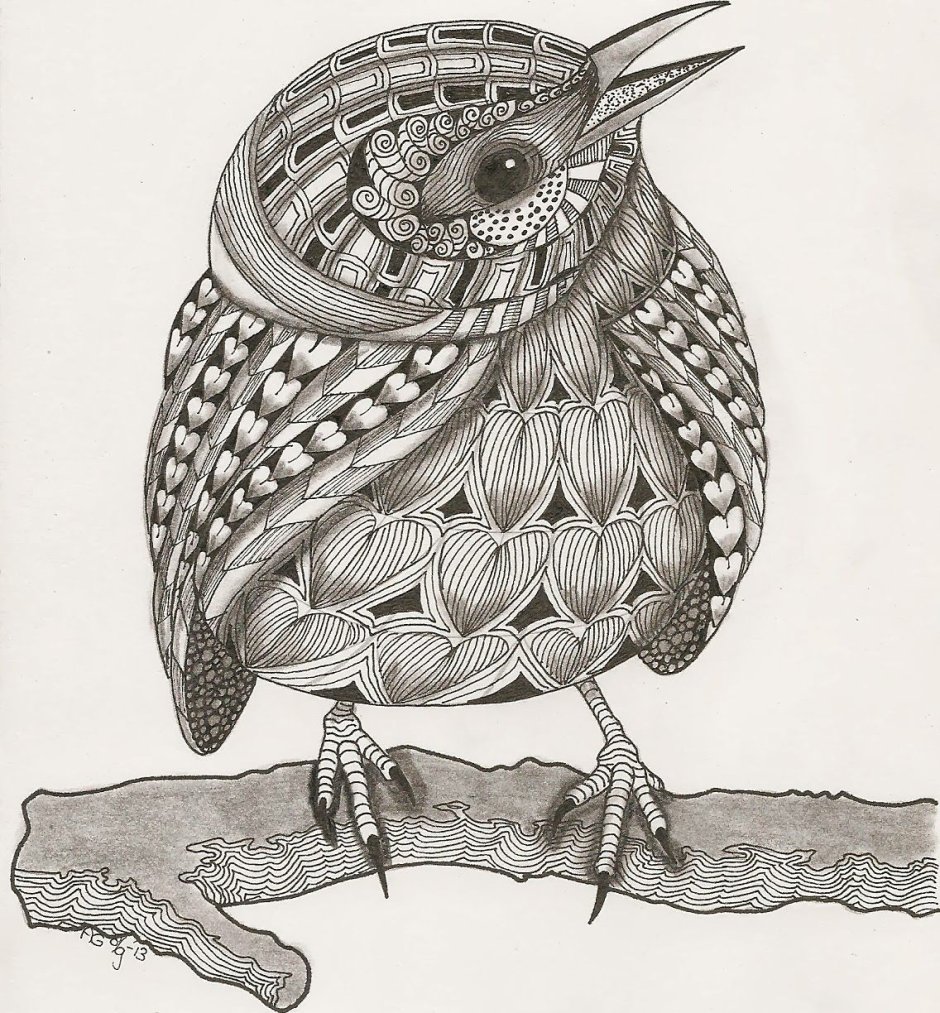 Кобчик Зентангл