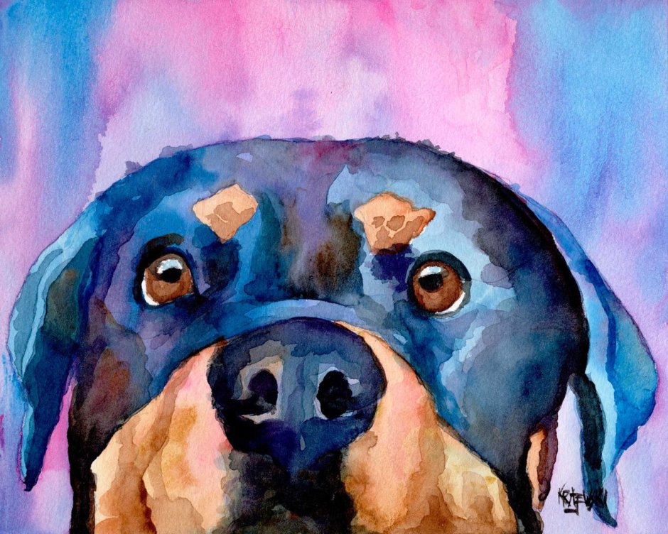 Алмазная мозаика ротвейлер