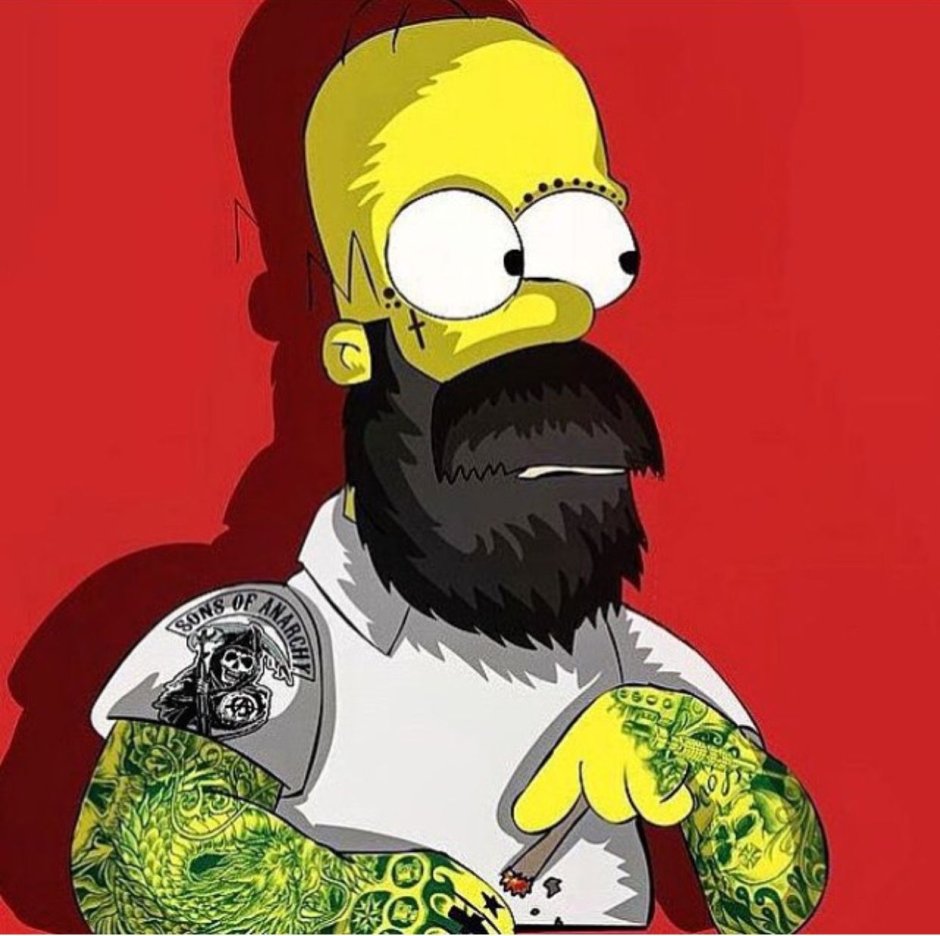 Гомер симпсон с бородой