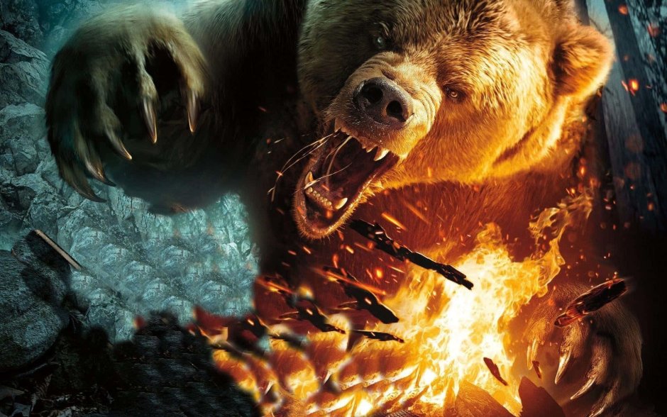 Гризли Grizzly, Гризли, медведь.