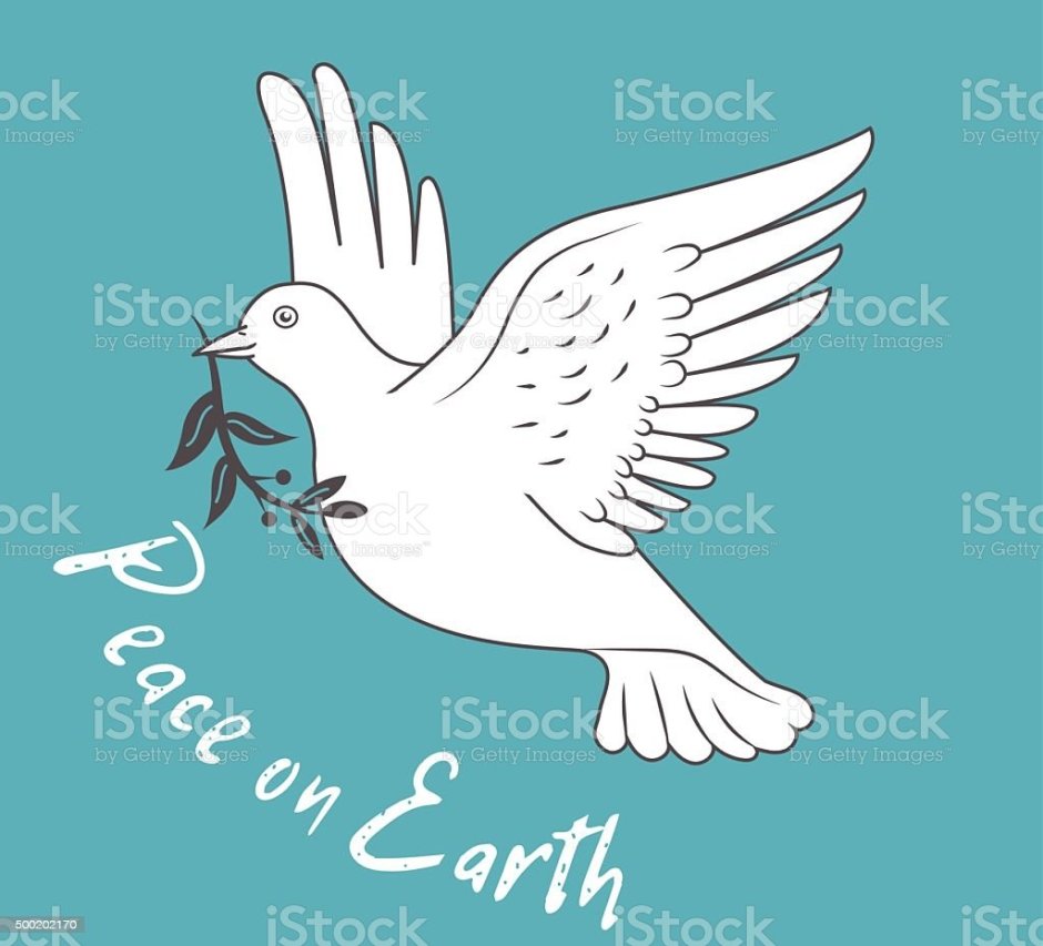 Голубь с веточкой в клюве подвеска