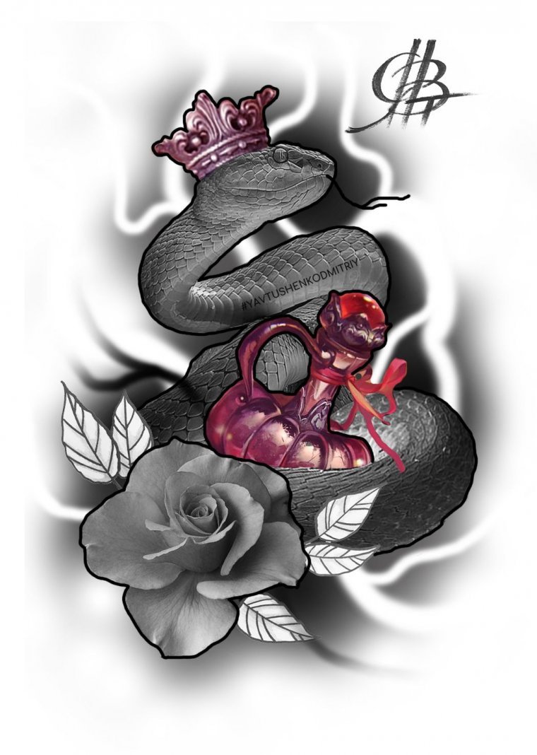 Человек со змеями